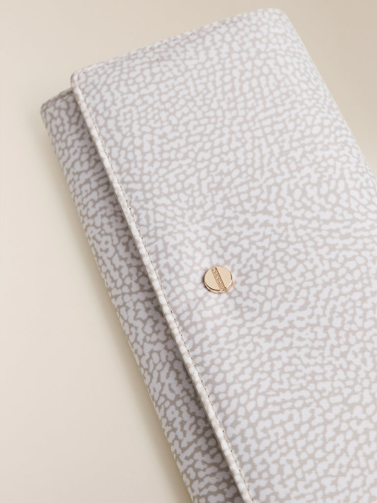 Portafoglio di Tessuto riciclato Op e Pelle - PORTAFOGLIO LARGE  - Borbonese