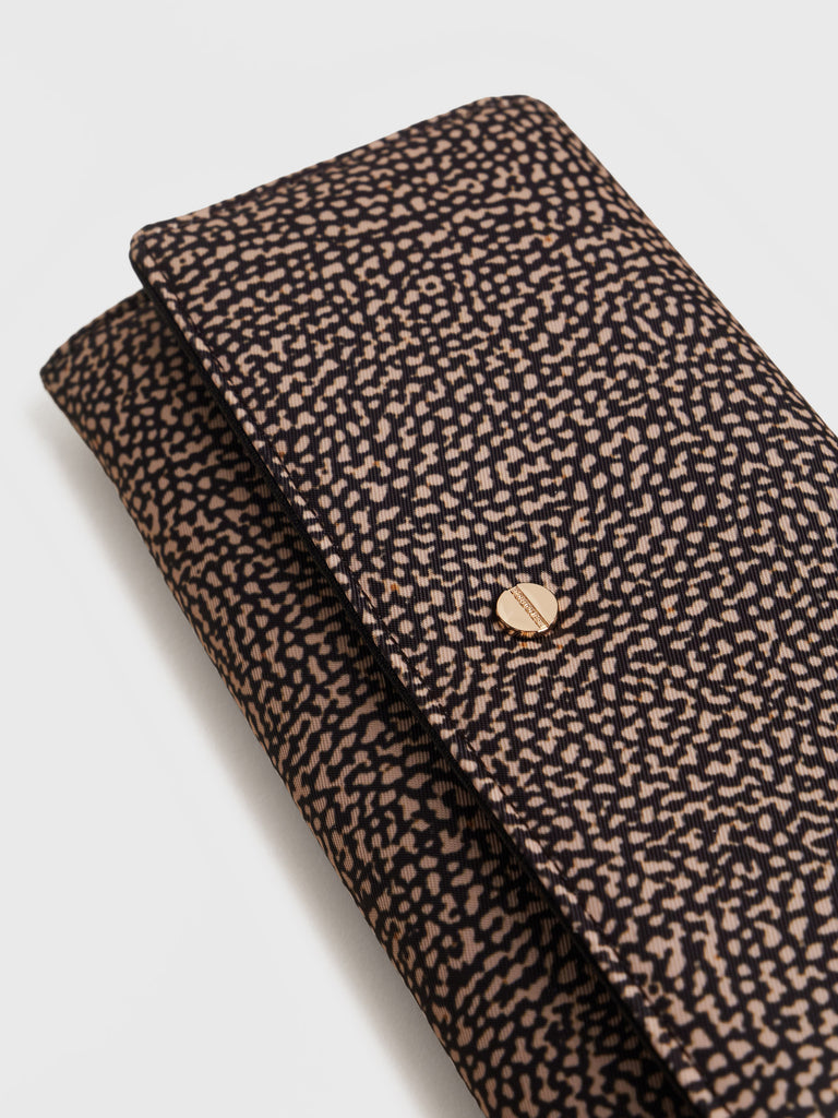 Recycled OP Fabric and Leather Wallet - LARGE WALLET - Borbonese