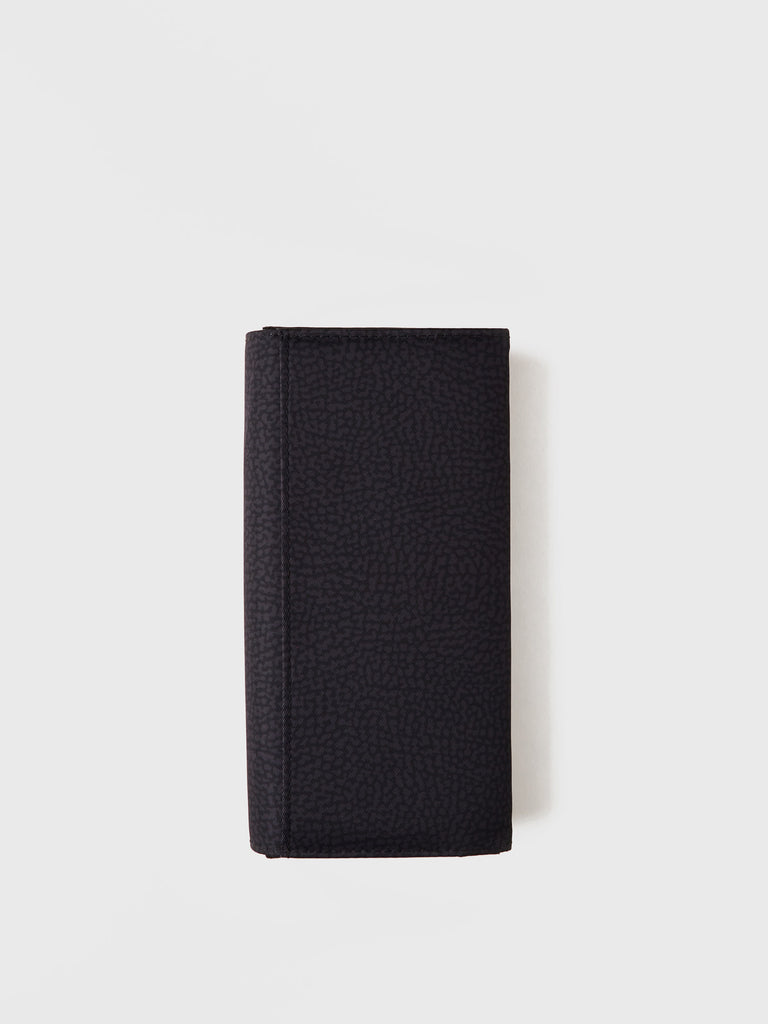 Recycled OP Fabric and Leather Wallet - LARGE WALLET - Borbonese