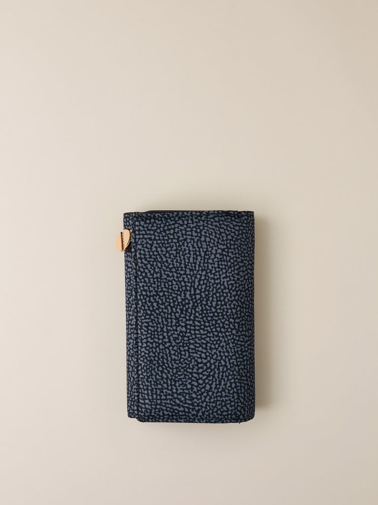 Portafoglio di Tessuto riciclato Op e Pelle - PORTAFOGLIO MEDIUM - Borbonese