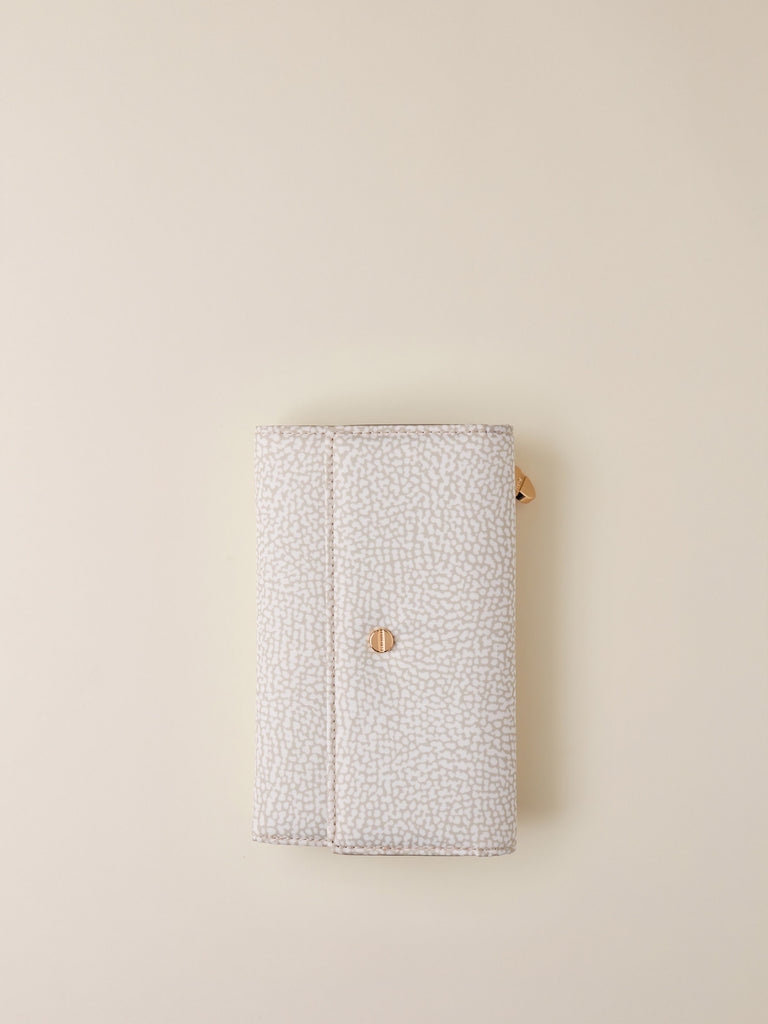 Portafoglio di Tessuto riciclato Op e Pelle - PORTAFOGLIO MEDIUM - Borbonese