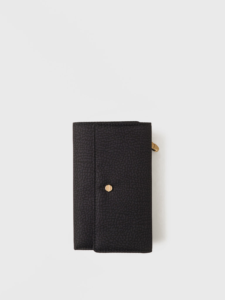 Recycled OP Fabric and Leather Wallet - CLASSICA WALLET MEDIUM - Borbonese
