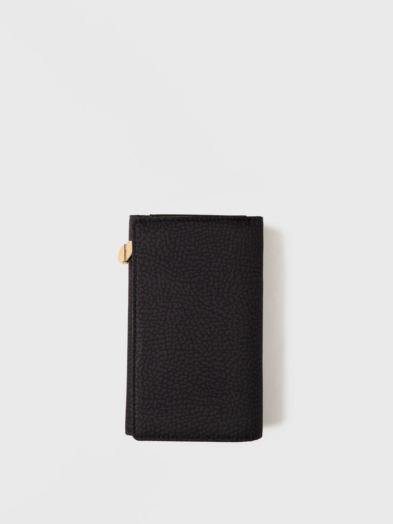 Recycled OP Fabric and Leather Wallet - CLASSICA WALLET MEDIUM - Borbonese
