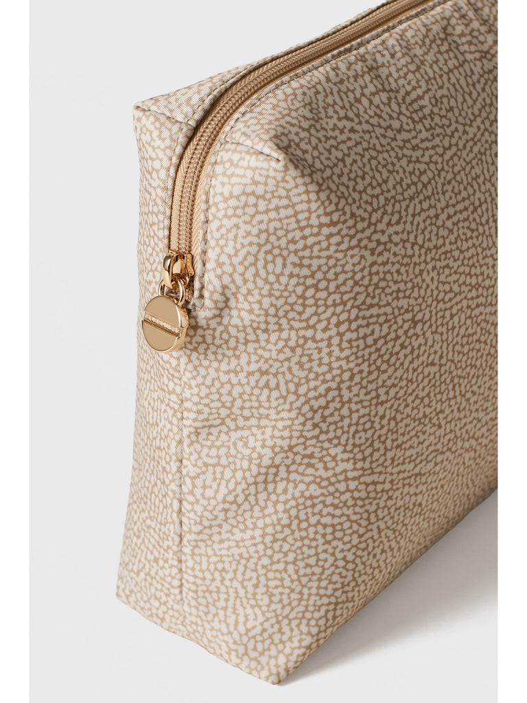 Busta di Tessuto Riciclato OP e Pelle - BEAUTY CASE MEDIUM - Borbonese