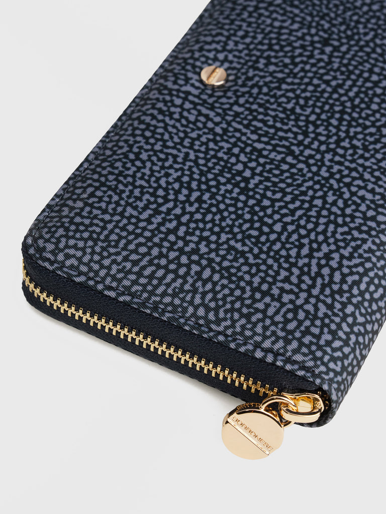 Recycled OP Fabric Wallet - LARGE ZIP-AROUND WALLET - Borbonese