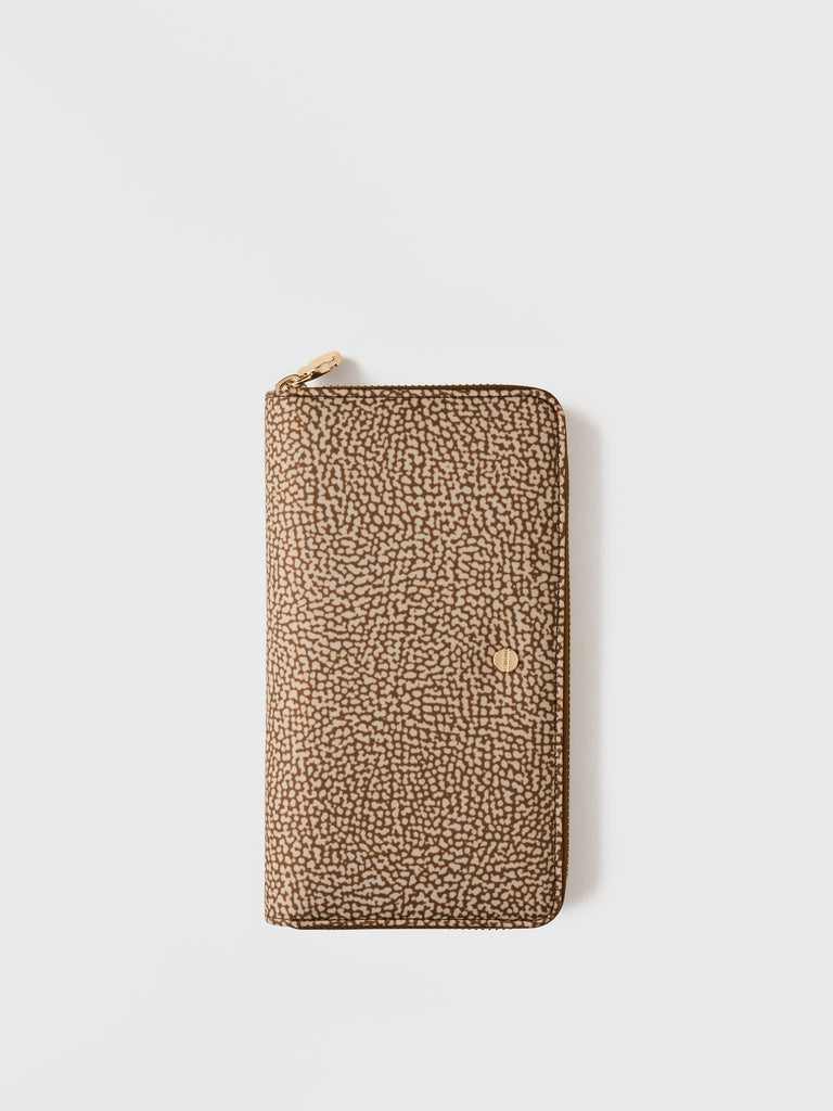 Recycled OP Fabric Wallet - LARGE ZIP-AROUND WALLET - Borbonese