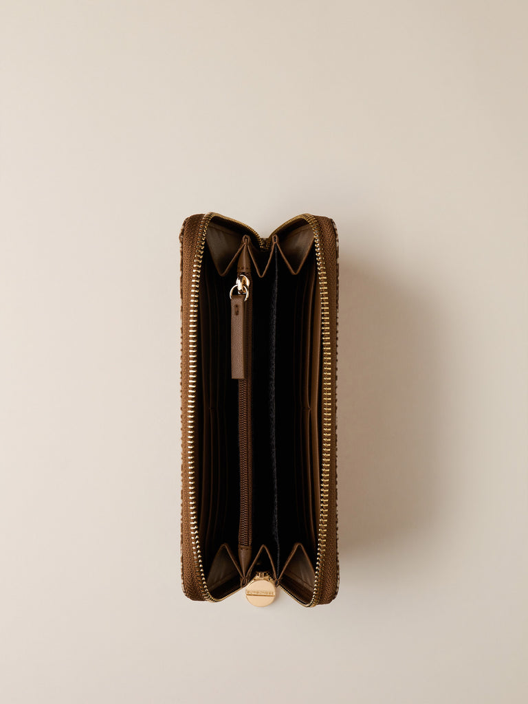 Portafoglio di tessuto riciclato OP e pelle - PORTAFOGLIO CLASSICA LARGE - Borbonese