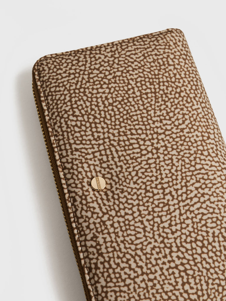 Recycled OP Fabric Wallet - LARGE ZIP-AROUND WALLET - Borbonese