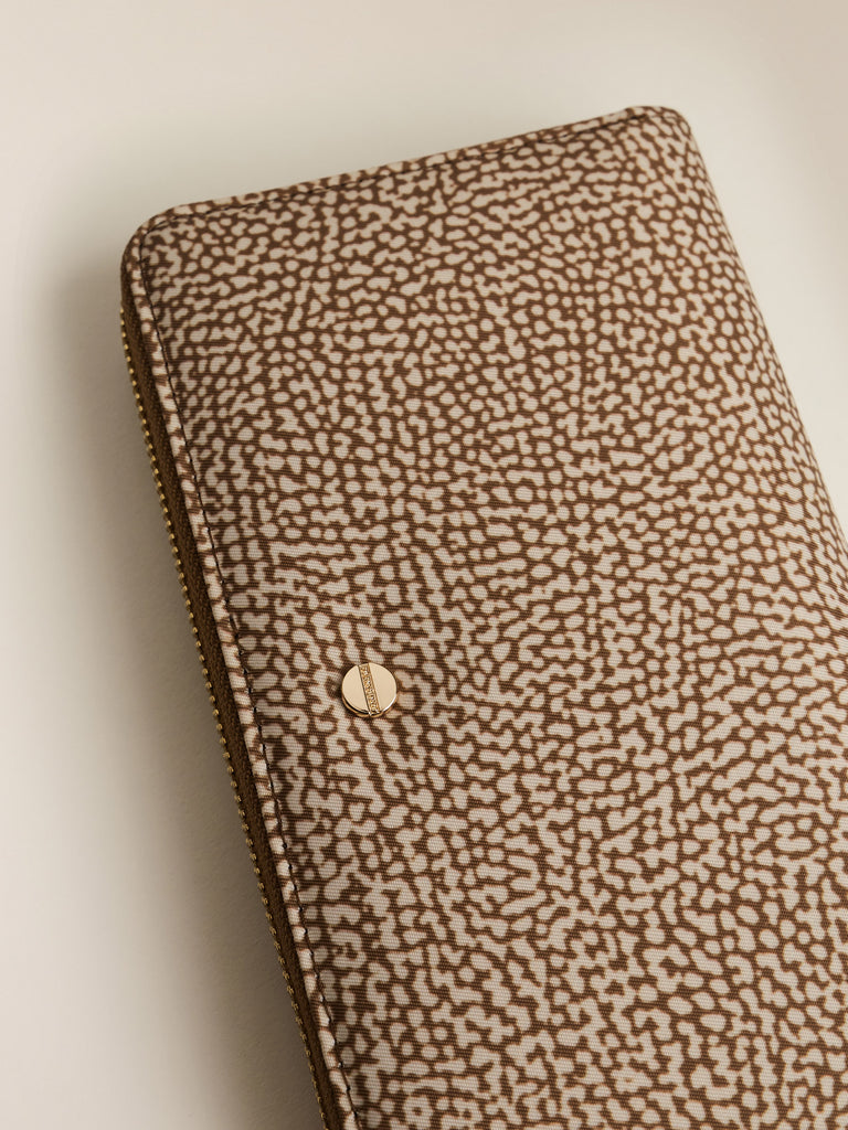 Portafoglio di tessuto riciclato OP e pelle - PORTAFOGLIO CLASSICA LARGE - Borbonese