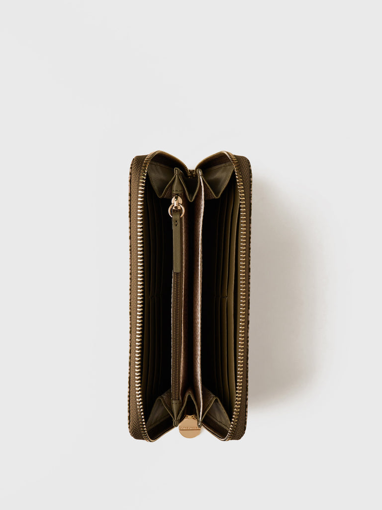 Recycled OP Fabric Wallet - LARGE ZIP-AROUND WALLET - Borbonese