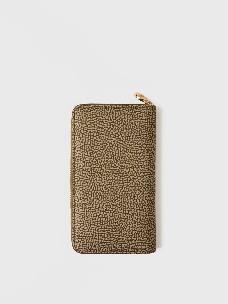 Recycled OP Fabric Wallet - LARGE ZIP-AROUND WALLET - Borbonese