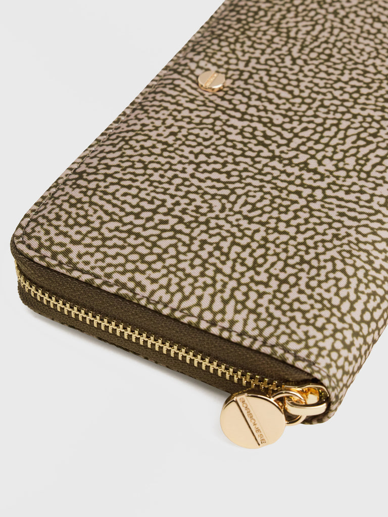 Recycled OP Fabric Wallet - LARGE ZIP-AROUND WALLET - Borbonese