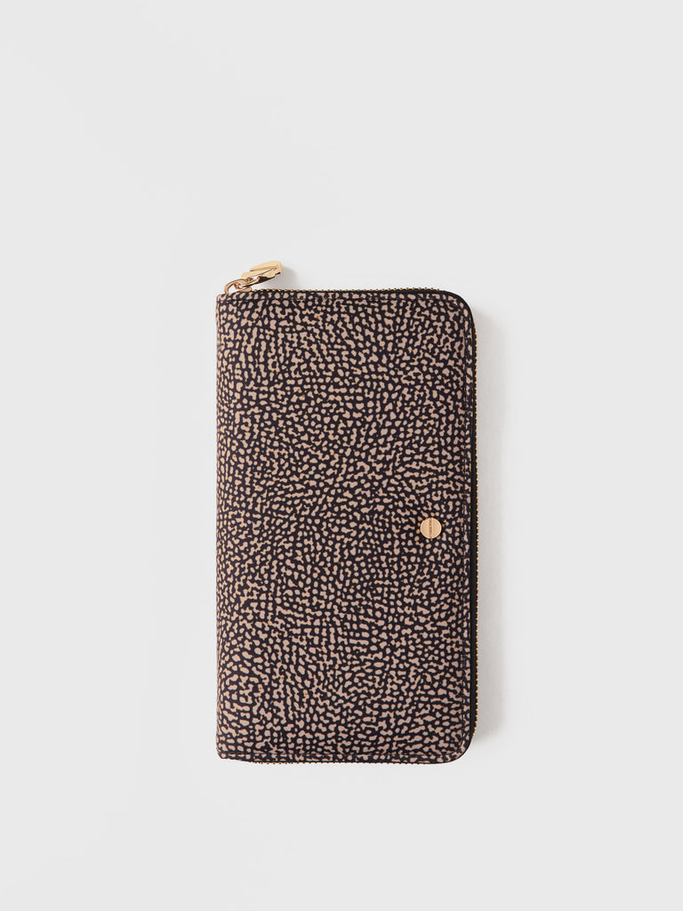 Recycled OP Fabric Wallet - LARGE ZIP-AROUND WALLET - Borbonese
