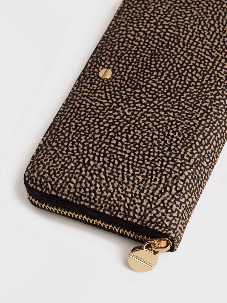Recycled OP Fabric Wallet - LARGE ZIP-AROUND WALLET - Borbonese