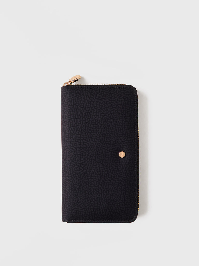 Recycled OP Fabric Wallet - LARGE ZIP-AROUND WALLET - Borbonese