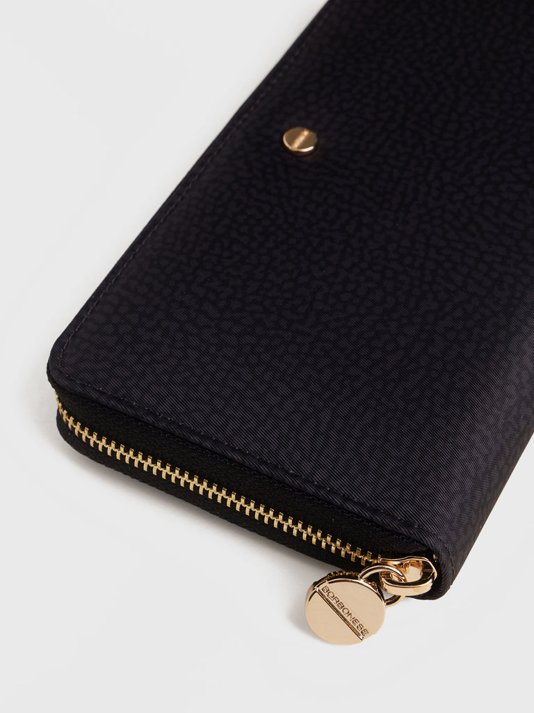 Recycled OP Fabric Wallet - LARGE ZIP-AROUND WALLET - Borbonese