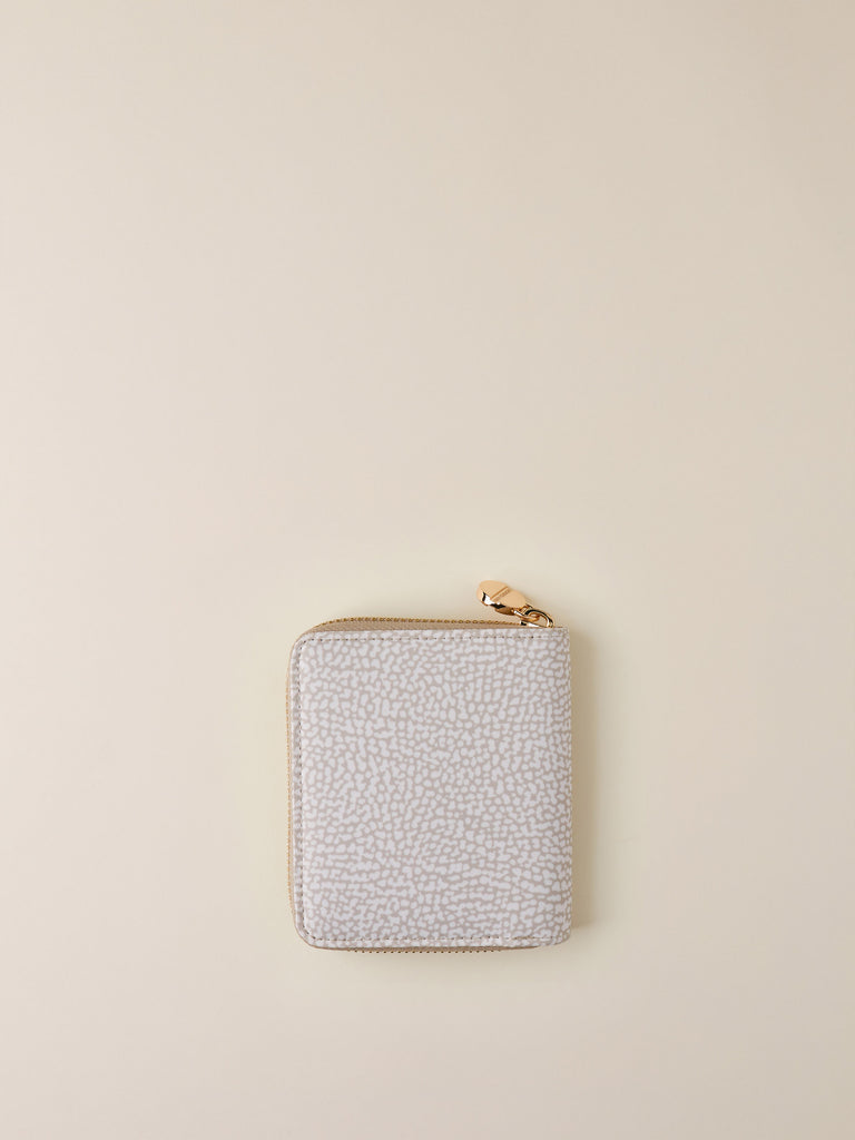 Portafoglio di Tessuto riciclato Op - PORTAFOGLIO SMALL ZIP AROUND - Borbonese