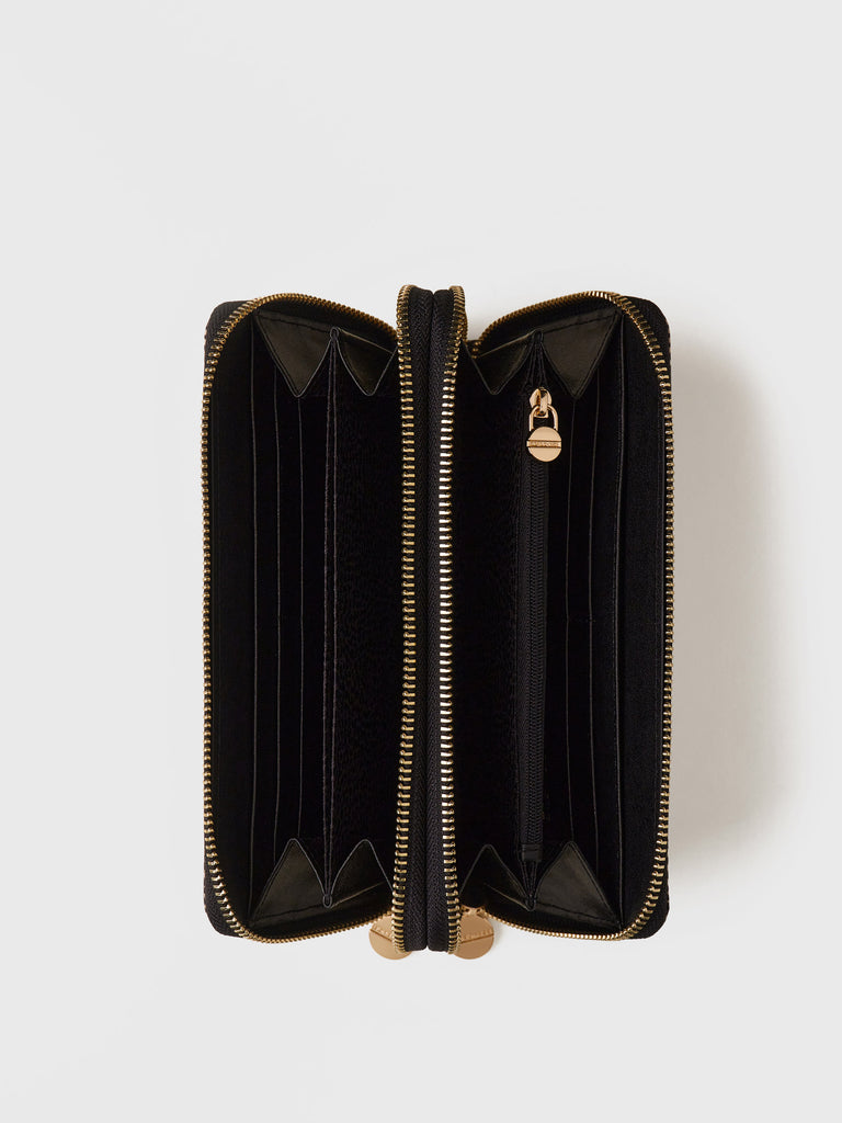 OP recycled fabric & leather Ziparound - DOUBLE ZIP-AROUND LARGE WALLET - Borbonese