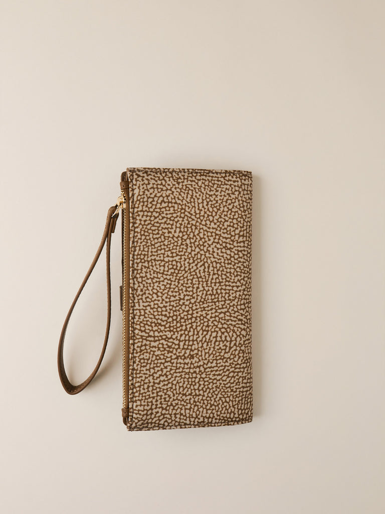 Porta telefono di Tessuto Riciclato OP - PORTAFOGLIO CLASSICA LARGE - Borbonese