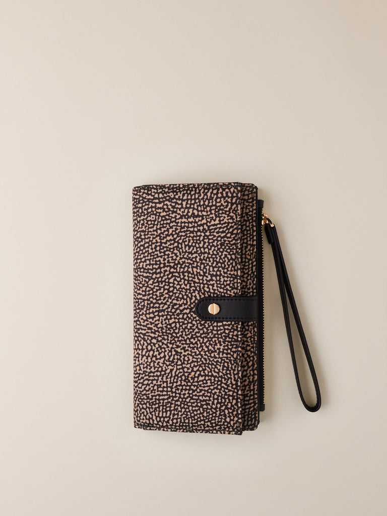 Porta telefono di Tessuto Riciclato OP - PORTAFOGLIO CLASSICA LARGE - Borbonese