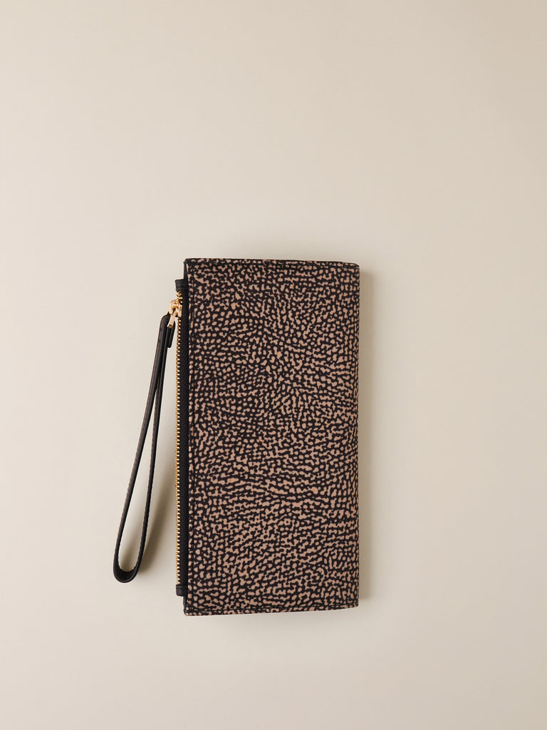 Porta telefono di Tessuto Riciclato OP - PORTAFOGLIO CLASSICA LARGE - Borbonese