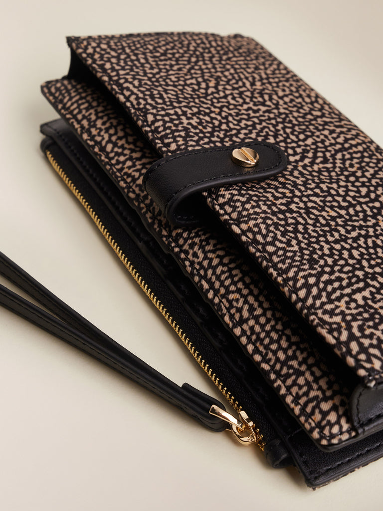 Porta telefono di Tessuto Riciclato OP - PORTAFOGLIO CLASSICA LARGE - Borbonese