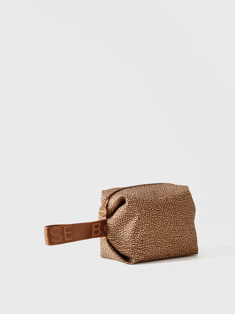 Beauty di Tessuto riciclato Op e Pelle - COSMETIC CASE SMALL - Borbonese