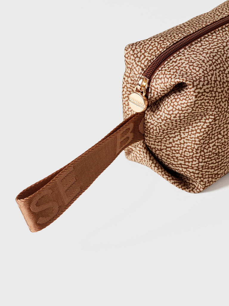 Beauty di Tessuto riciclato Op e Pelle - COSMETIC CASE SMALL - Borbonese