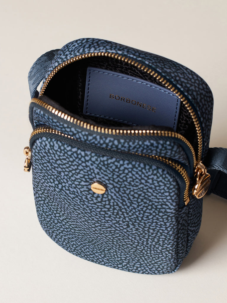 Portacellulare di Tessuto Riciclato OP - PORTA SMARTPHONE A TRACOLLA - Borbonese