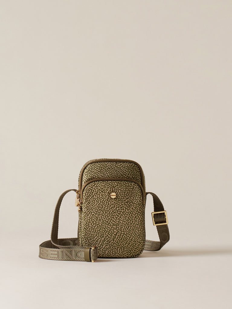 Portacellulare di Tessuto Riciclato OP - PORTA SMARTPHONE A TRACOLLA - Borbonese