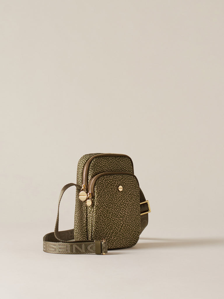 Portacellulare di Tessuto Riciclato OP - PORTA SMARTPHONE A TRACOLLA - Borbonese