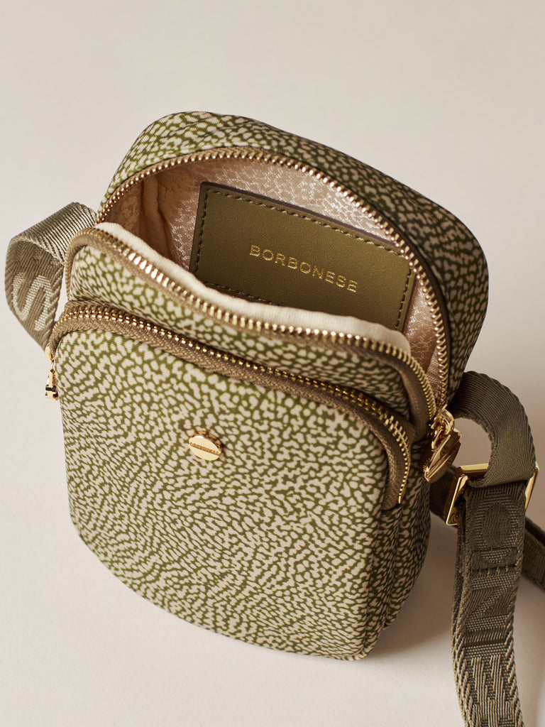 Portacellulare di Tessuto Riciclato OP - PORTA SMARTPHONE A TRACOLLA - Borbonese