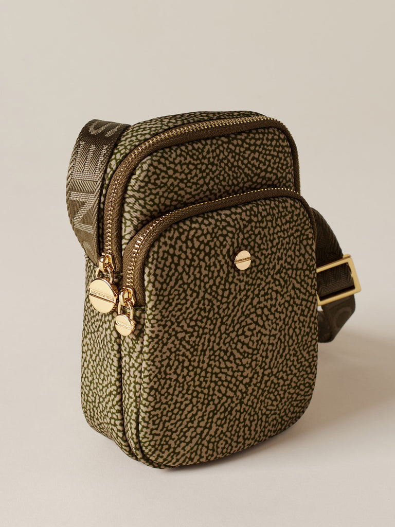 Portacellulare di Tessuto Riciclato OP - PORTA SMARTPHONE A TRACOLLA - Borbonese