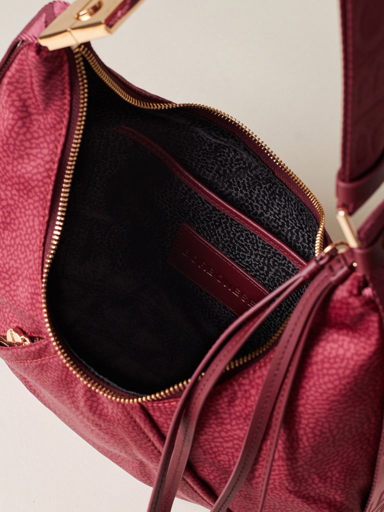 Borsa a spalla di tessuto riciclato OP - FOLD HOBO SMALL - Borbonese