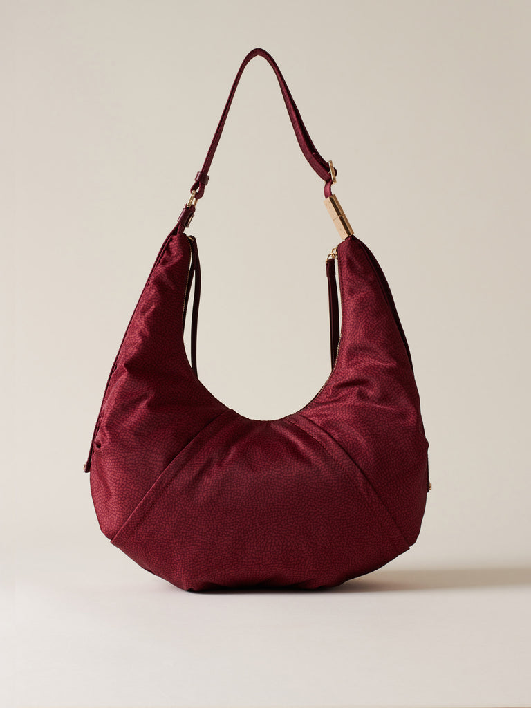 Borsa a spalla di tessuto riciclato OP - FOLD HOBO MEDIUM - Borbonese