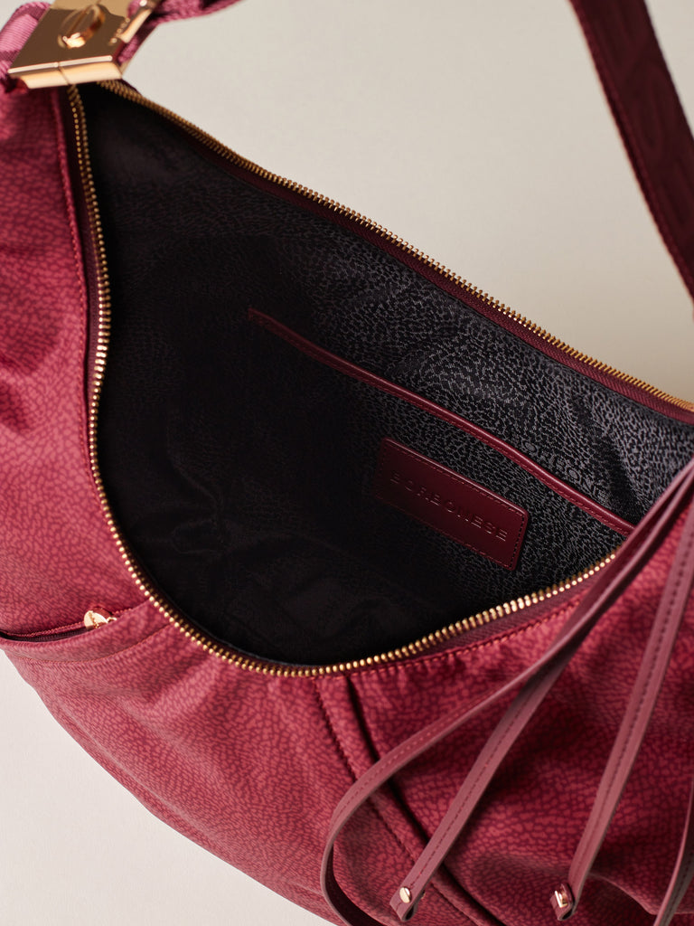 Borsa a spalla di tessuto riciclato OP - FOLD HOBO MEDIUM - Borbonese