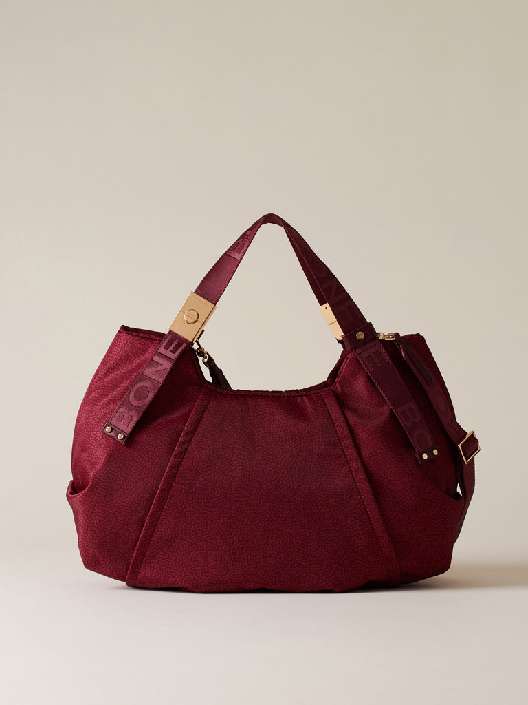 Borsa a mano di tessuto riciclato OP - BAULETTO FOLD MEDIUM - Borbonese