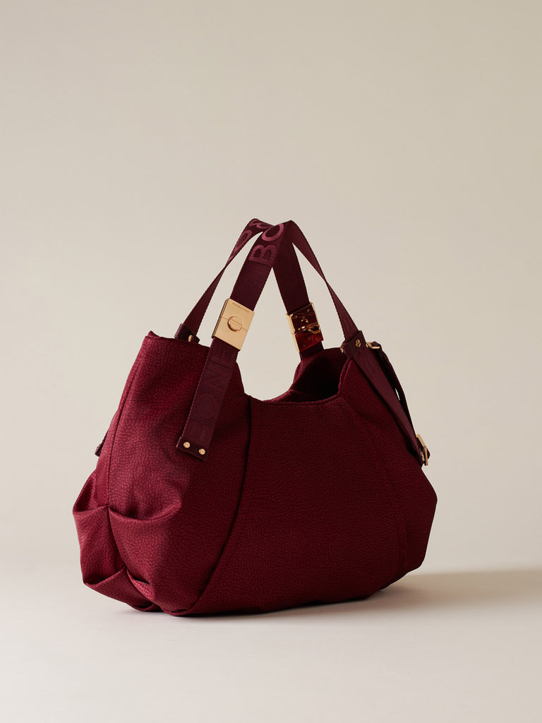 Borsa a mano di tessuto riciclato OP - BAULETTO FOLD MEDIUM - Borbonese