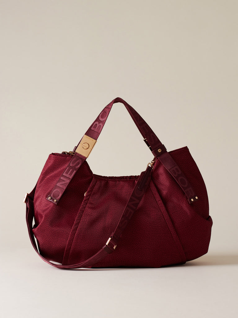 Borsa a mano di tessuto riciclato OP - BAULETTO FOLD MEDIUM - Borbonese