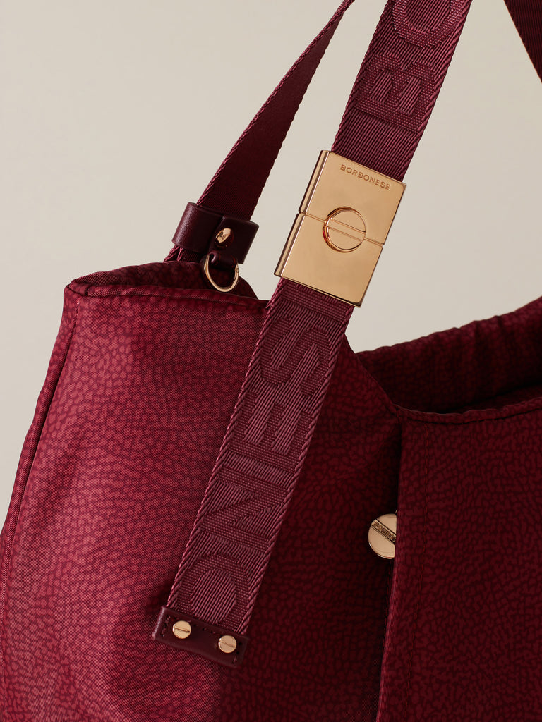 Borsa a mano di tessuto riciclato OP - BAULETTO FOLD MEDIUM - Borbonese