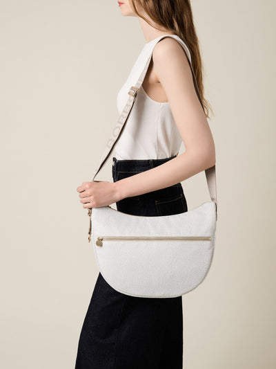ECO LINE LUNA BAG MIDDLE - White addiction - Borbonese