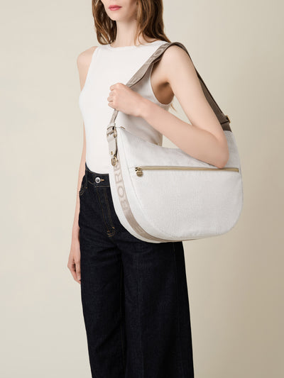 ECO LINE LUNA BAG MEDIUM - White addiction - Borbonese