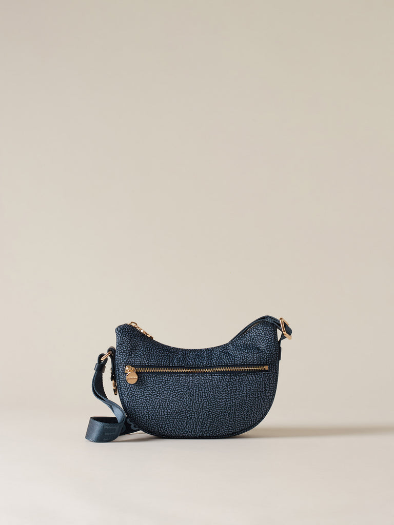 Tracolla di Tessuto Riciclato OP - ECO LINE LUNA BAG MINI - Borbonese