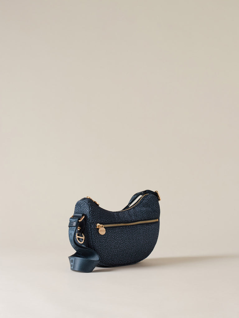 Tracolla di Tessuto Riciclato OP - ECO LINE LUNA BAG MINI - Borbonese
