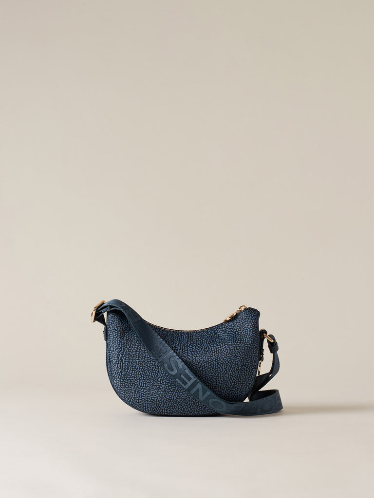 Tracolla di Tessuto Riciclato OP - ECO LINE LUNA BAG MINI - Borbonese
