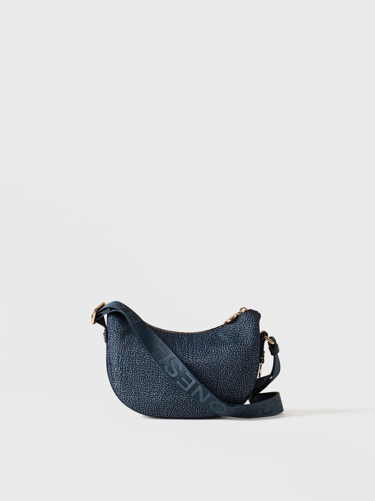 Tracolla di Tessuto Riciclato OP - ECO LINE LUNA BAG MINI - Borbonese