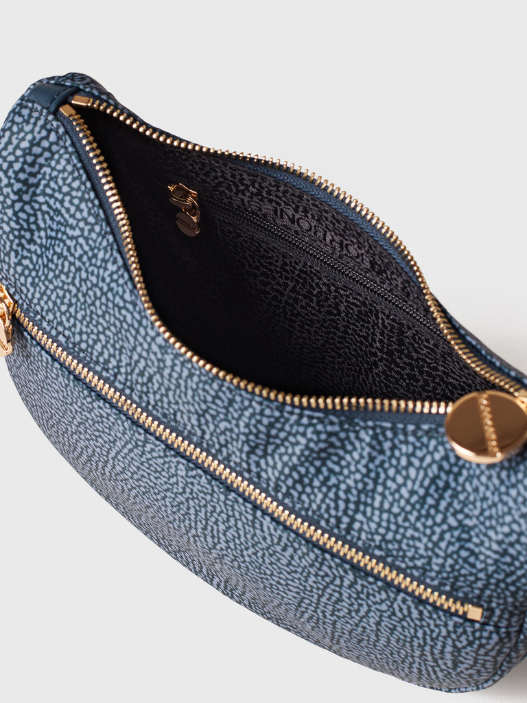 Tracolla di Tessuto Riciclato OP - ECO LINE LUNA BAG MINI - Borbonese