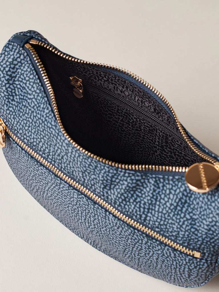 Tracolla di Tessuto Riciclato OP - ECO LINE LUNA BAG MINI - Borbonese