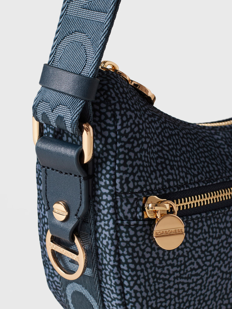 Tracolla di Tessuto Riciclato OP - ECO LINE LUNA BAG MINI - Borbonese