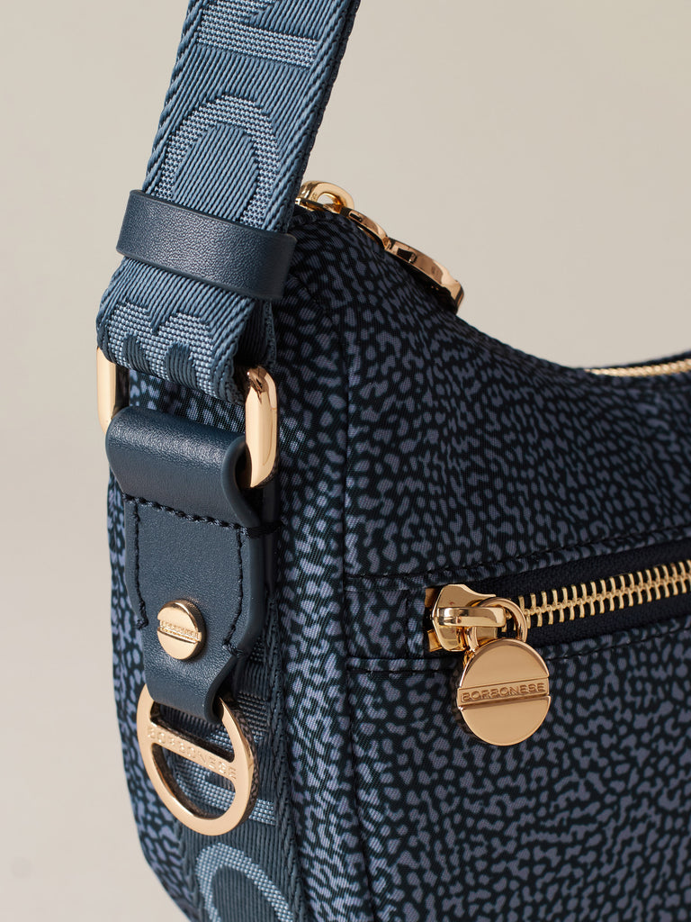 Tracolla di Tessuto Riciclato OP - ECO LINE LUNA BAG MINI - Borbonese